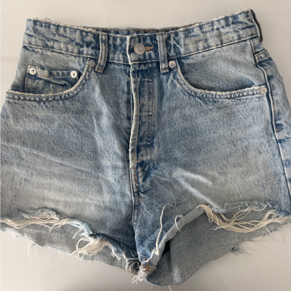 Zara High Rise Denim Shorts